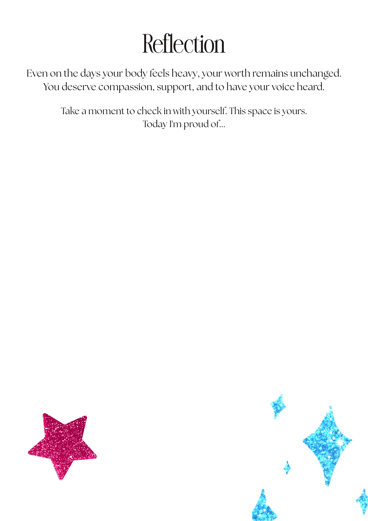The Sunday Wellness Journal Glitter  - Digital download