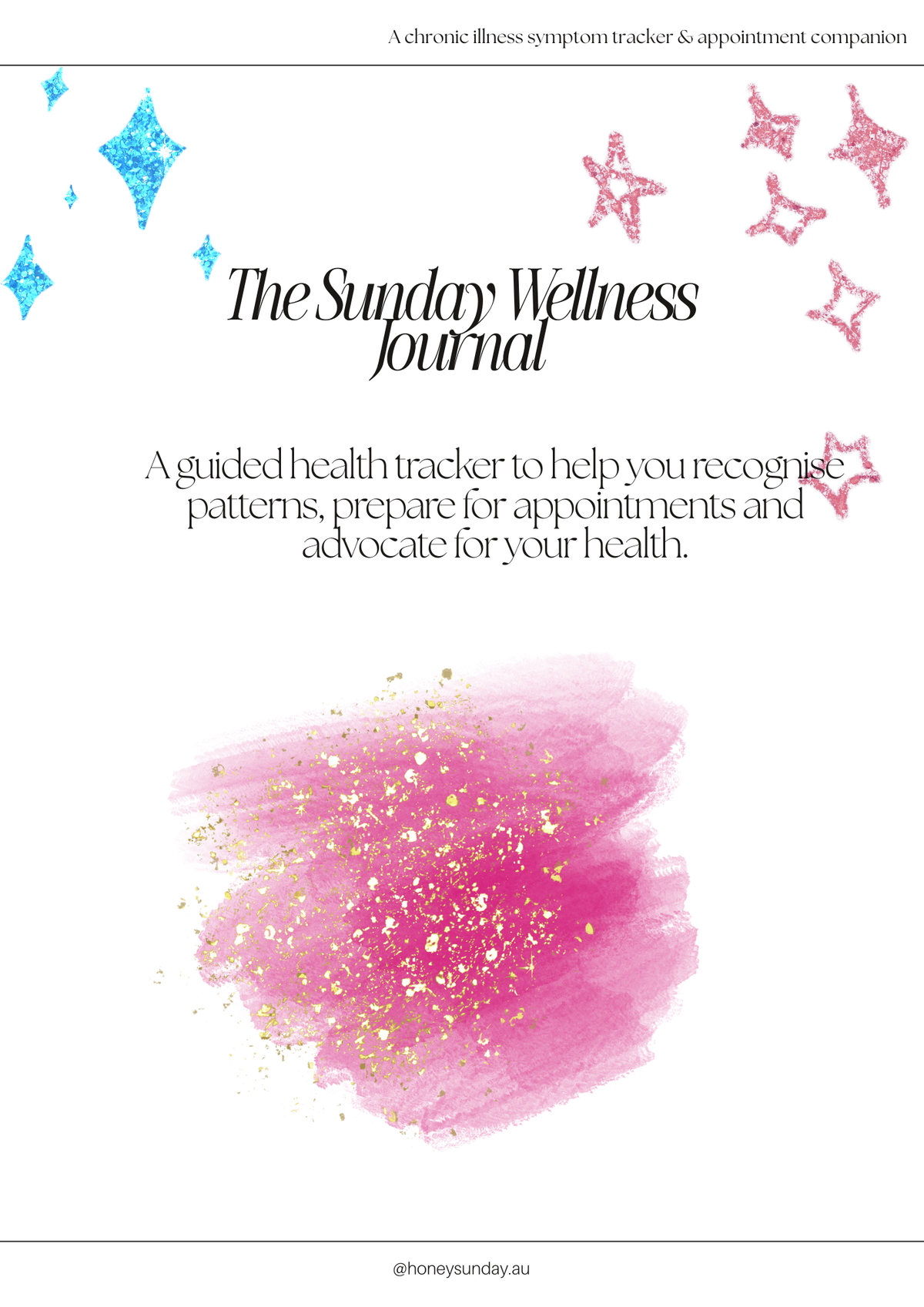 The Sunday Wellness Journal Glitter  - Digital download